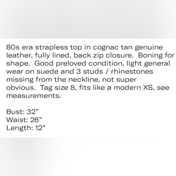 Vintage 1980s leather corset bustier - Picture 5 of 5